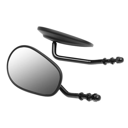 Motorcykelspejle kompatible med Harley-spejle, premium-spejle i fuldmetal 883 Harley-spejle (sort)
