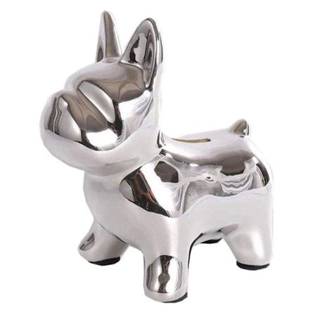 Fransk Bulldog Statue Sittende Keramisk Hund Figur Sparebøsse Keramisk Håndverk