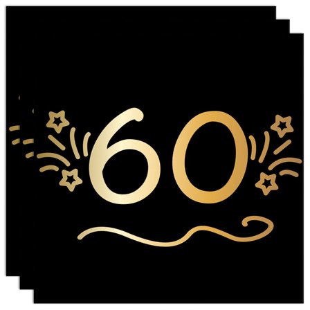 Pappersservetter Svart 60 år 16-pack