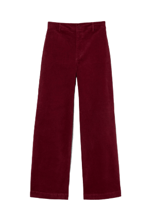 Carin Wester Vida manchesterbyxor med hög midja IKA Byxor Röd 36