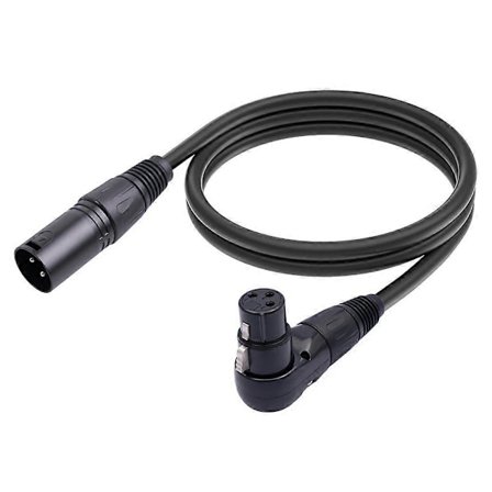 1 st XLR Mikrofon Förlängningskabel Adapter, 90 Graders XLR Hona till Rak XLR Hane 3-Pin Mic C 2025th