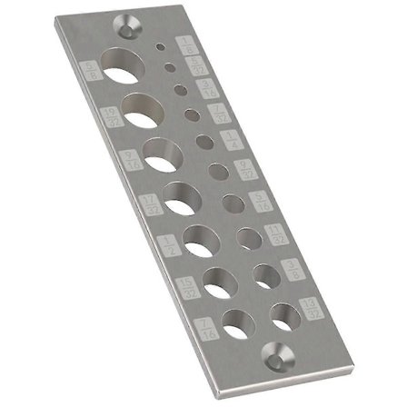 Stål Dowel Plate, Dowel Jig, Trefinner, Dowel Maker, Dowel Cutter, 1/8 tommer til 5/8 tommer 17 Huller For Ha