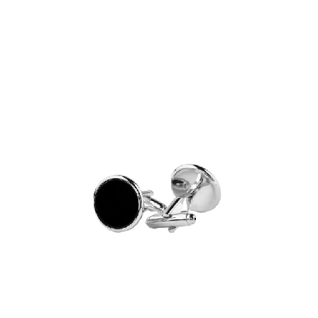 John Henric Cufflinks Round Kostymtillbehör Herr Silver ONESIZE