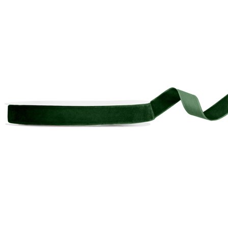 Fløyelsbånd Flaskegrønn 15 mm