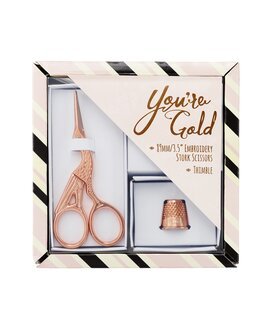 Saks sett Roségull - Knittingroom