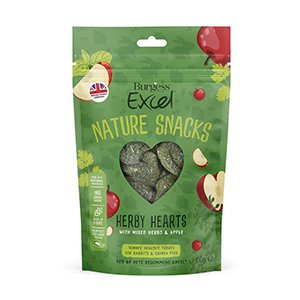 Burgess Excel Herby Hjerter Snacks, Æble & Urter, 60g