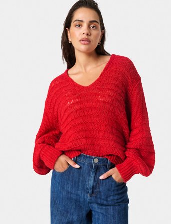 Soaked in Luxury Slvirana Pullover - Red - XS