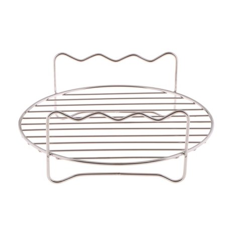 IC 3 Spett Luftfritösställ Kit Stålhållare Dubbellager Grill Ba Silver one size