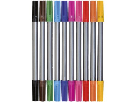 PLAYBOX Fiberpenna dubbelspets 10/FP 10/fp - Lyreco - Skola och förskola - Pennor och tillbehör - Fiberpennor - Dubbelspets