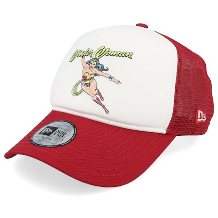 New Era - Rojo trucker Gorra - Kids Dc Wonder Woman White/Red Trucker @ Hatstore