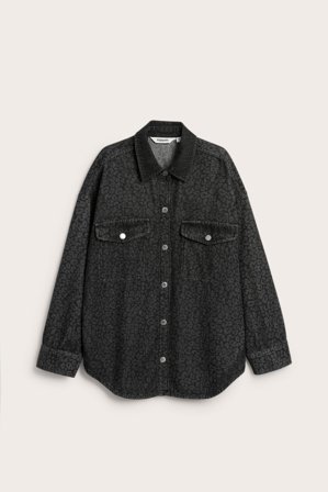 Kappahl | Koszula dżinsowa z wzorem w cętki lamparta | Szary