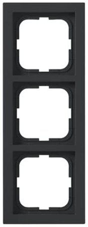 ABB Impressivo 1723F85-885 Peitelevy mattamusta, 85 mm 3-paikkainen, Kytkimet & pistorasiat