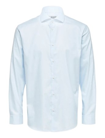 Slmslimfrit Ethan Ls Shirt Cut Away Noos Blue Selected