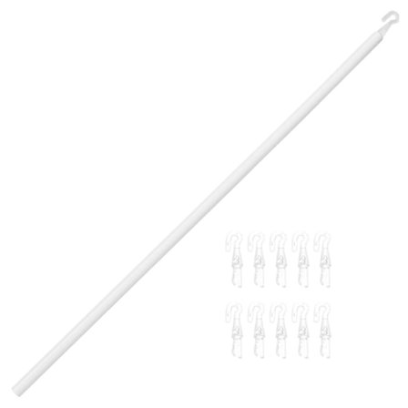 1 Sæt Plastik Persienne Aftagelig Stang Persienne Vippestang Vinduespersienne Åbner med Kroge Persienne Vippestang