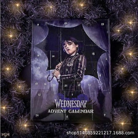 Wednesday Överraskningsleksaker i Blind Box för Barn Adventskalender Samlarobjekt Plastfigurer med Slumpmässiga Stilar, Mysterium Unboxing Kul