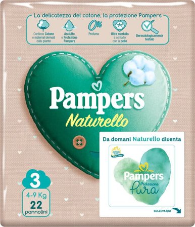 PAMPERS NATUR MIDI CP 22PZ