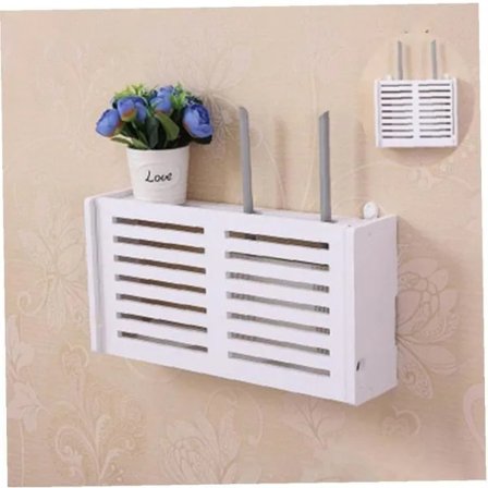 1. Wifi-oppbevaringsboks Ruter Hylle Stue Vegg Trefeste