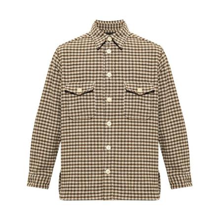 AllSaints, ‘Edenwald’ shirt Bruin, Heren, Maat:S