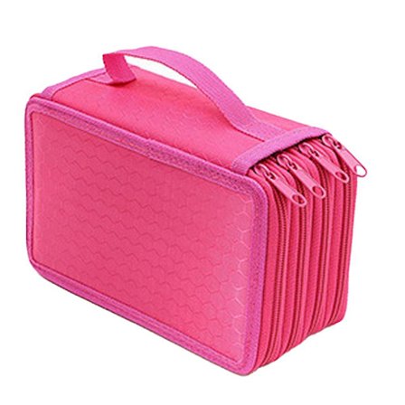 Värikynät, kolikkopelikotelon 4 kerrosta 4 vetoketjullista kynälaukkua Suuri taidekotelo monikerroksinen säilytyslaatikko