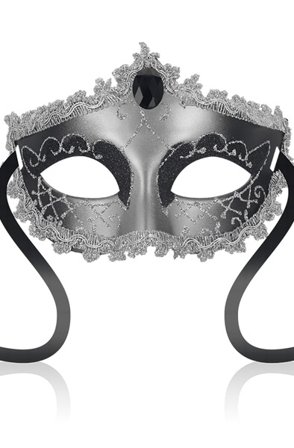 Ohmama Masken Schwarzer Diamant Augenmaske Grau
