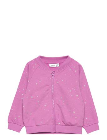 Nmfnifrey Ls Swe Card Bru Camp Sweat-shirt Tröja Rosa Name It