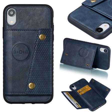 Skal med Kortfack - iPhone XR Mörkblå