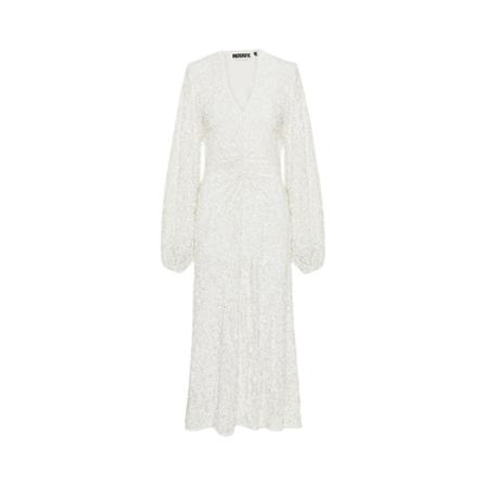 Rotate Birger Christensen, Mermaid Maxi Dress Wit, Dames, Maat:S