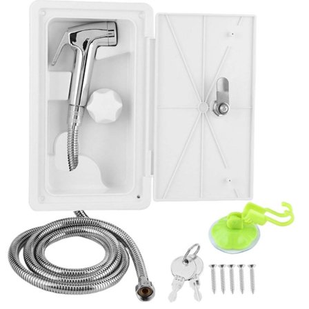 RV utvendig dusjboks - Hvit, Van dusj, Abs utvendig dusj B