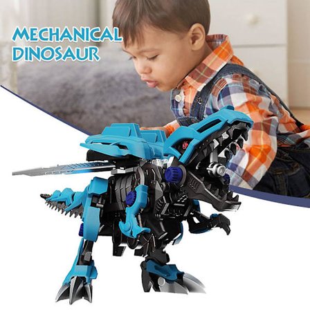 Elektrisk mekanisk dinosaurmodell DIY montering byggeklosser leker for barn