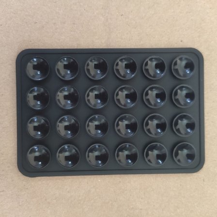 Förtjockad 24-kornig fyrkantig sugkopp, mobiltelefon silikon sugkopp, mobiltelefon surfplatta datorstöd, klistra in hållare