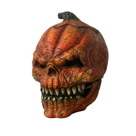 Halloween Variation Pumpkin Head Demon Latex Mask 1 Styck Orange