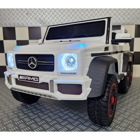 Børnebil Mercedes G63 6x6 AMG 1 person hvid