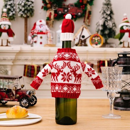 Julchampagneflaskahatt Vinflaskpåse B B