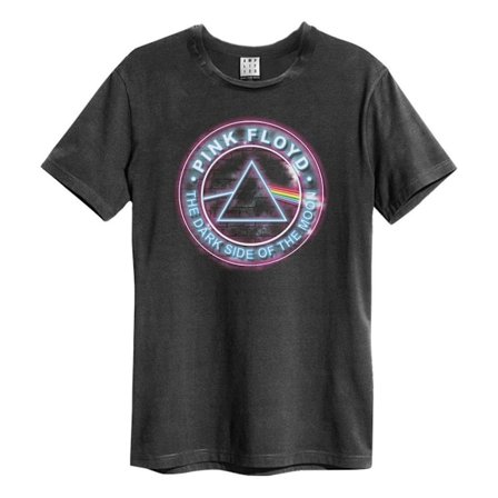 Amplified Unisex Vuxen Neon Dark Side Pink Floyd T-Shirt L Gråmelerad