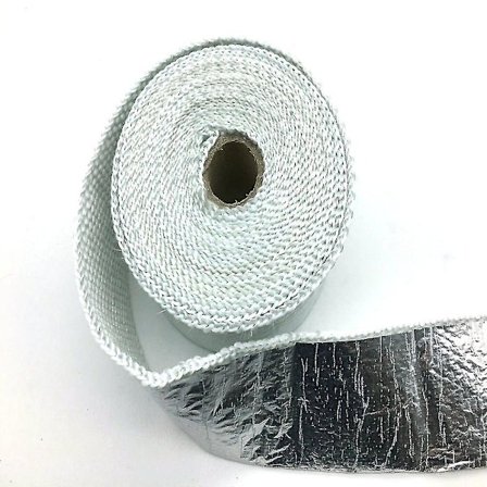 2"x5m Aluminiumfolie Glassfiber Tape Inntaksrør Innluft Rør Varmeinnpakning