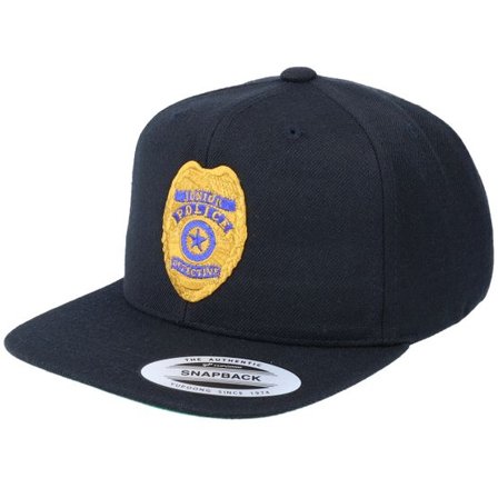 Kiddo Cap - Svart snapback Keps - Kids Junior Police Badge Black Snapback @ Hatstore