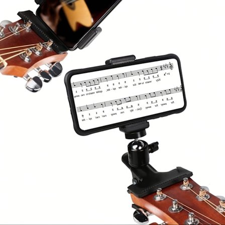 Bærbar Guitar Telefonholder, Livestreaming Stativ til Optagelse, Instrumentklemme, Guitar, Clip, Ukulele Taske, Guitar St [DB]