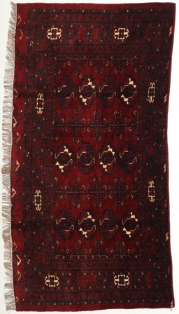Orientalischer Afghan Khal Mohammadi Teppich 102X183 Dunkelrot Wolle, Afghanistan