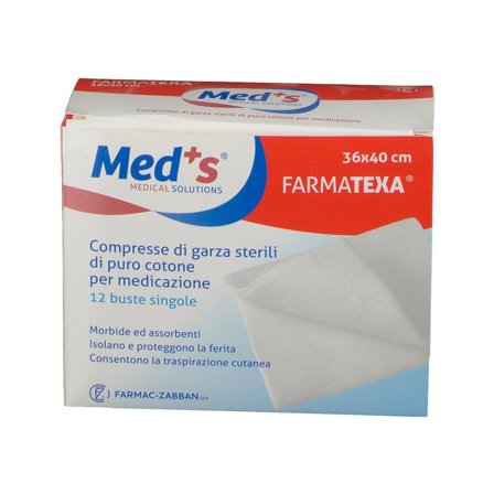 Meds Farmatexa Garza Compressa Sterile 12/8 36x40cm 12 Pezzi