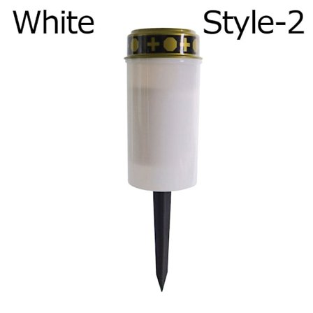 Solar Grave Light Lawn Light WHITE STYLE-2 STYLE-2 White Style-2-Style-2
