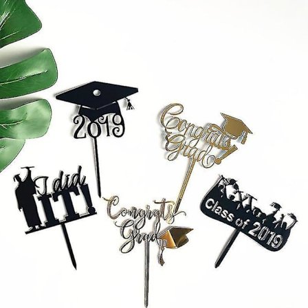5 stk. Graduation Kageindsats Doktor Kagehat Dekoration