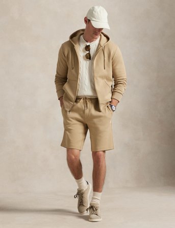 Polo Ralph Lauren Double-Knit Full-Zip Hoodie - Beige - XXL