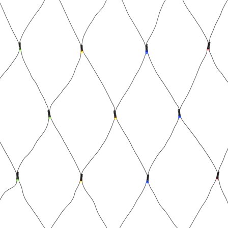 Konstsmide 3788-500 Lysslynge garn, farget 2,5x1,5 m, Belysning