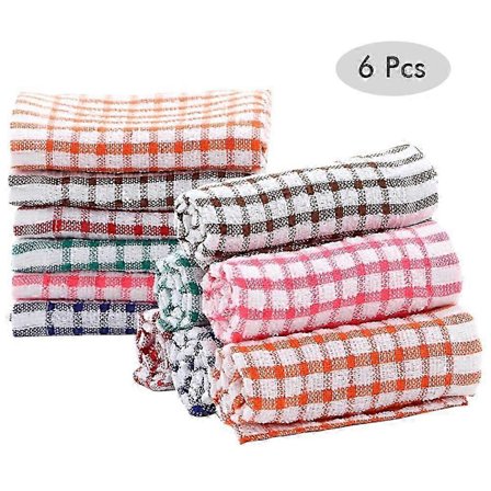 Ekstra myke, lo-frie kjøkkenhåndklær, 100 prosent bomullssett, superabsorberende og maskinvaskbare for daglig bruk på kjøkkenet