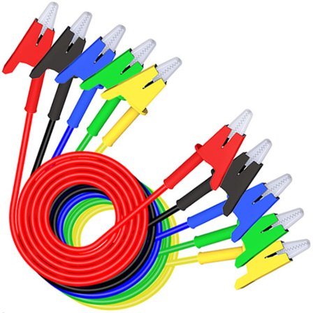 Dobbelt Alligator Klemme Testkabel, for Testing Fleksibel Kobberkabel for Elektrisk Testing 3.3ft/1m