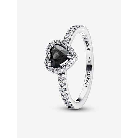 Pandora - Elevated Black Heart Ring - Sterlingsilver