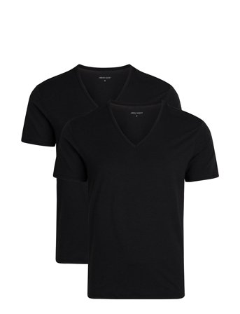 URBAN QUEST | 2-Pack Men Bamboo V-Neck Undershirt | M