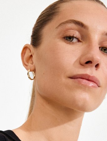 Pilgrim Ember Hoop Earrings Gold-Plated - Gold - ONE SIZE