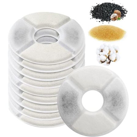10 STK Cat Water Fountain Filter Udskiftningsfiltre til 1,6-2,5L