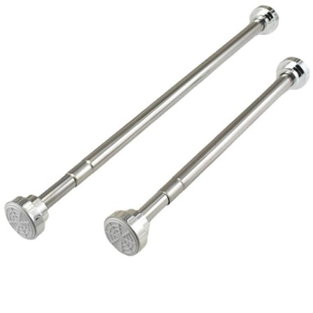 Udtrækkelig bruseforhængsstang 55-85 cm, bruseforhængsstang i rustfrit stål, gardinstang med spænding uden boring, justerbar brusestang, 1 stk.